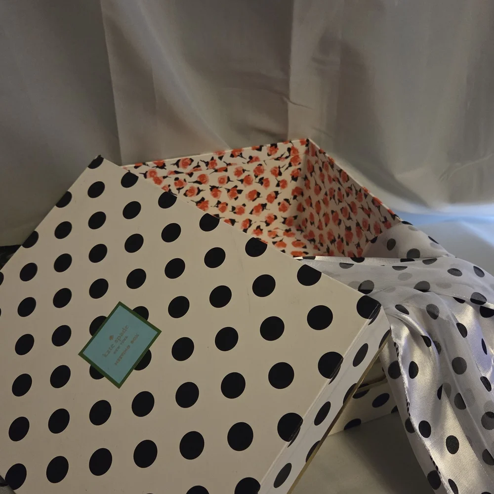 Kate Spade New York Polka Dot Nesting Storage Box Floral Interior Desk Organizer